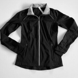 Lululemon Stay On Course Black Reflective Jacket Sz6​​​​​​​